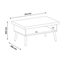 LUCCA COFFEE TABLE - OAK / OFF WHITE