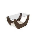 ONDA COFFEE TABLE - WALNUT / OFF WHITE