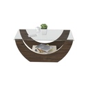 ONDA COFFEE TABLE - WALNUT / OFF WHITE