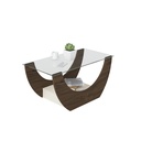 ONDA COFFEE TABLE - WALNUT / OFF WHITE