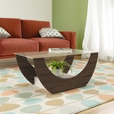 ONDA COFFEE TABLE - WALNUT / OFF WHITE