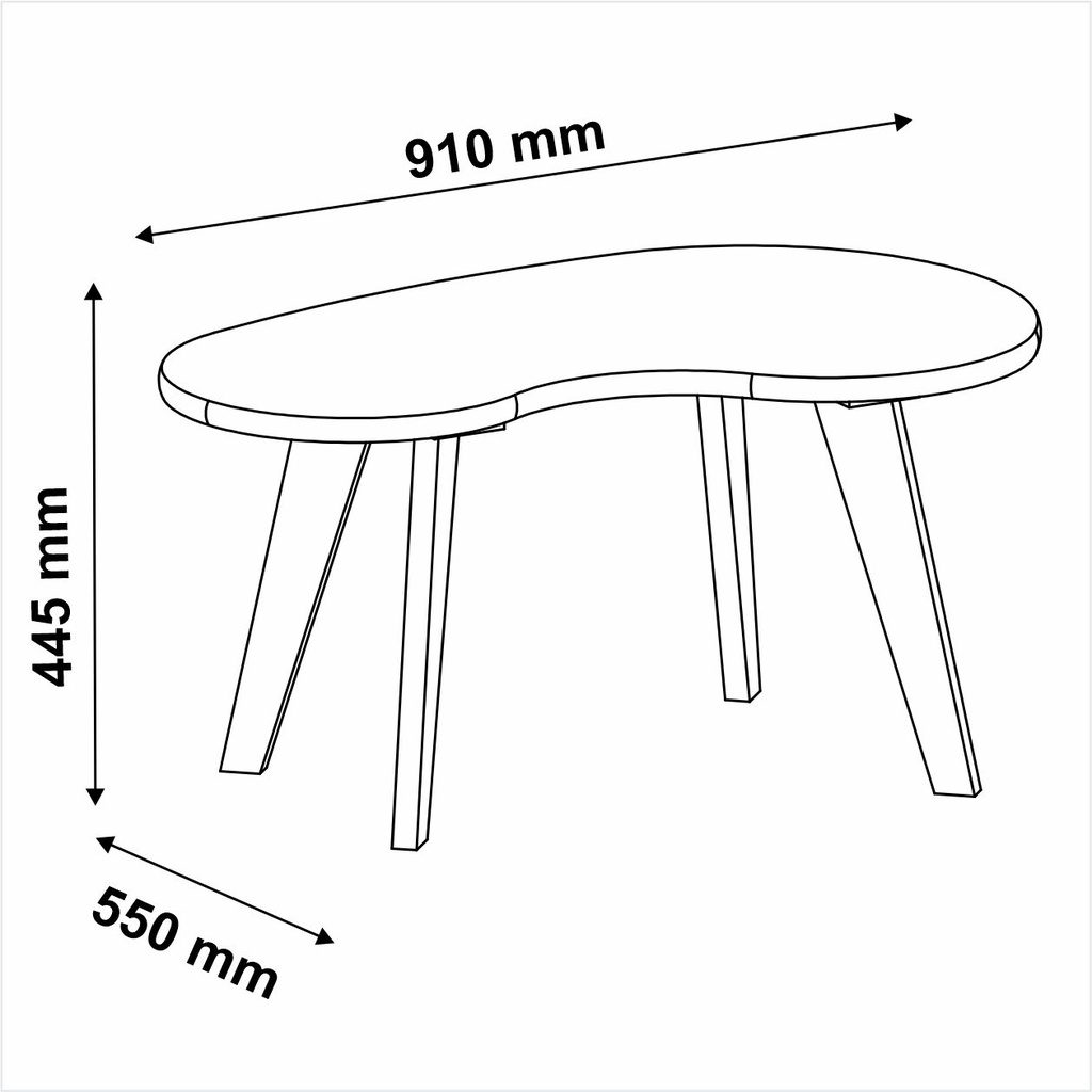 ORGANIC COFFEE TABLE - OFF WHITE