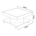 SAARA COFFEE TABLE - WALNUT / BLACK