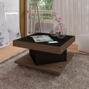 SAARA COFFEE TABLE - WALNUT / BLACK