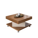 SAARA COFFEE TABLE - CHERRY / OFF WHITE