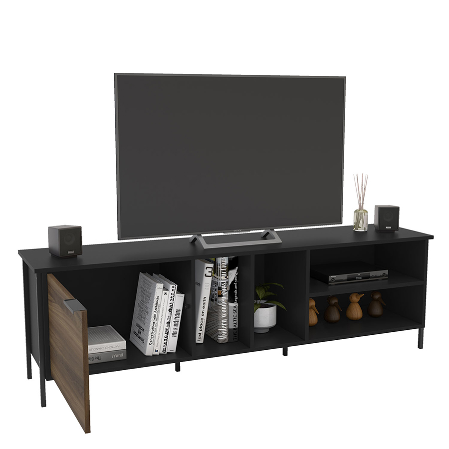 RACK CALCUTA BLACK / NEW WALNUT