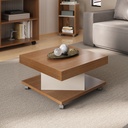 SAARA COFFEE TABLE - CHERRY / OFF WHITE