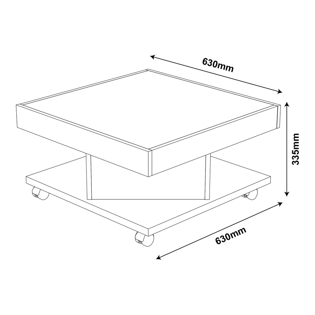 SAARA COFFEE TABLE - PINE / OFF WHITE