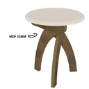 JADE END TABLE - OFF WHITE / PINE