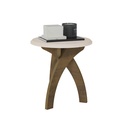 JADE END TABLE - OFF WHITE / PINE