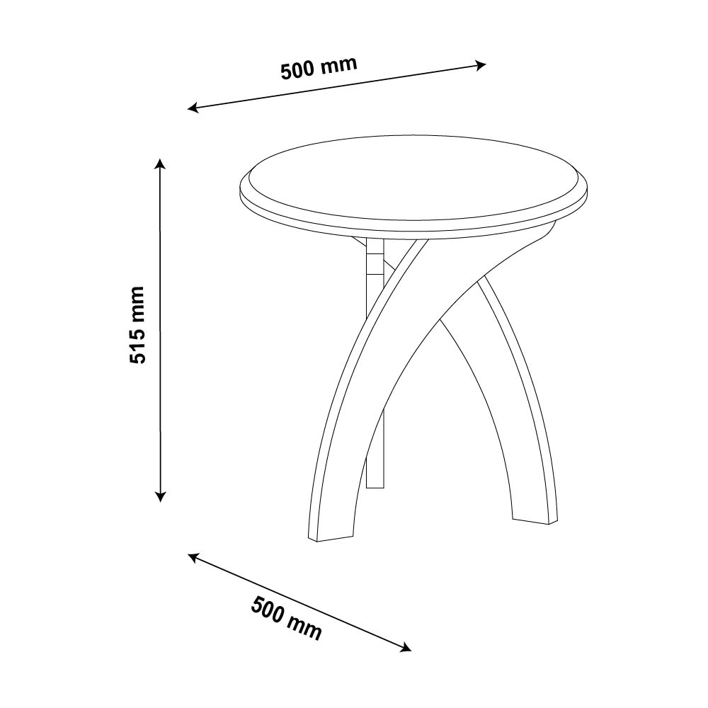 JADE END TABLE - OFF WHITE / PINE