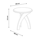 JADE END TABLE - OFF WHITE / PINE