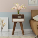 VIP END TABLE - CEDAR / OFF WHITE