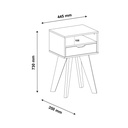 VIP END TABLE - CEDAR / OFF WHITE