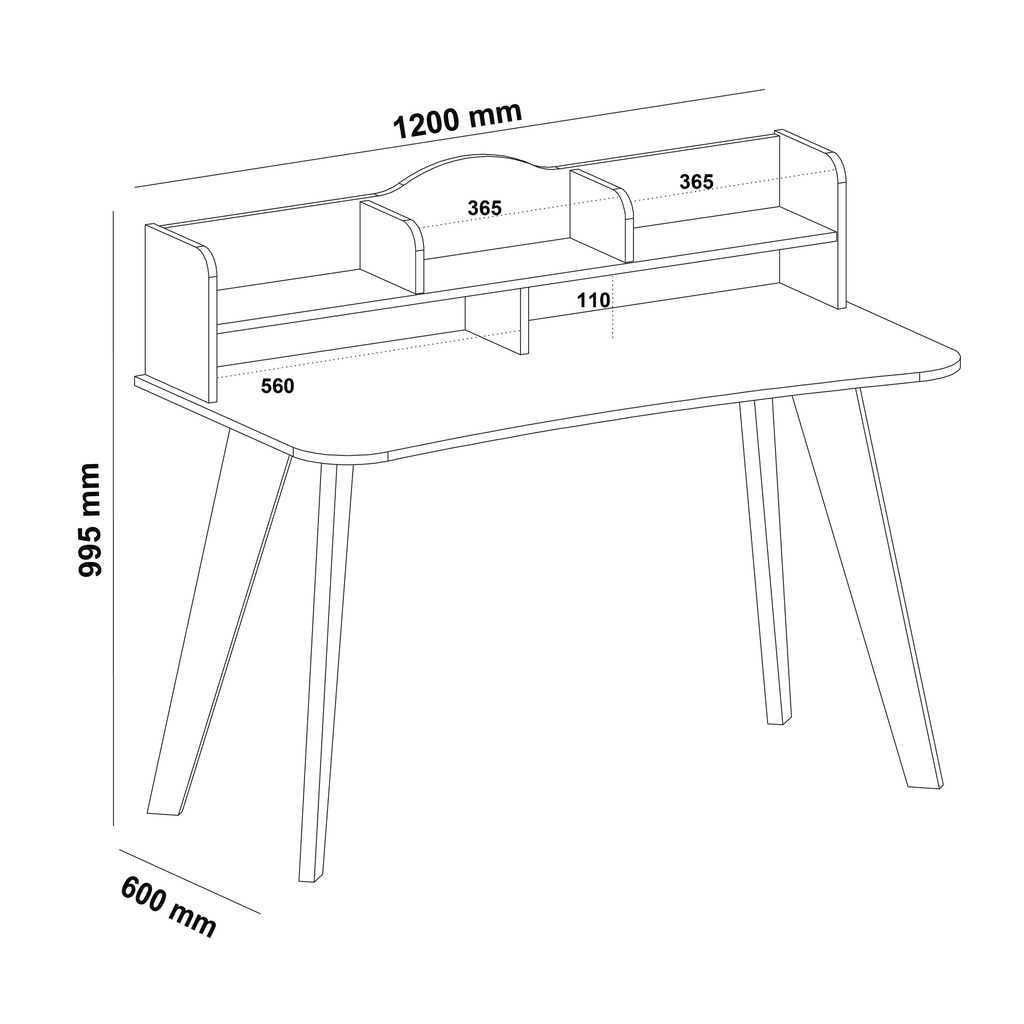 SOFIA DESK - OFF WHITE / CEDAR