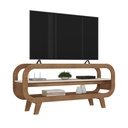 THEO TV STAND - CHERRY / OFF WHITE
