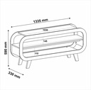 THEO TV STAND - CHERRY / OFF WHITE