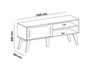 LOTUS II TV STAND - WALNUT / OFF WHITE