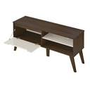 LOTUS II TV STAND - WALNUT / OFF WHITE