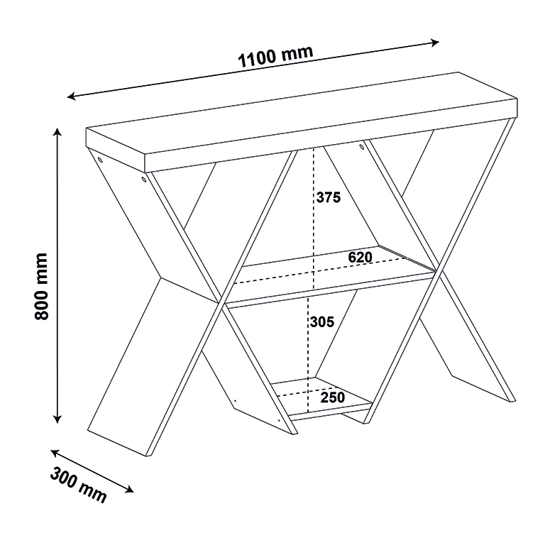 ESTRELA CONSOLE TABLE - OFF WHITE