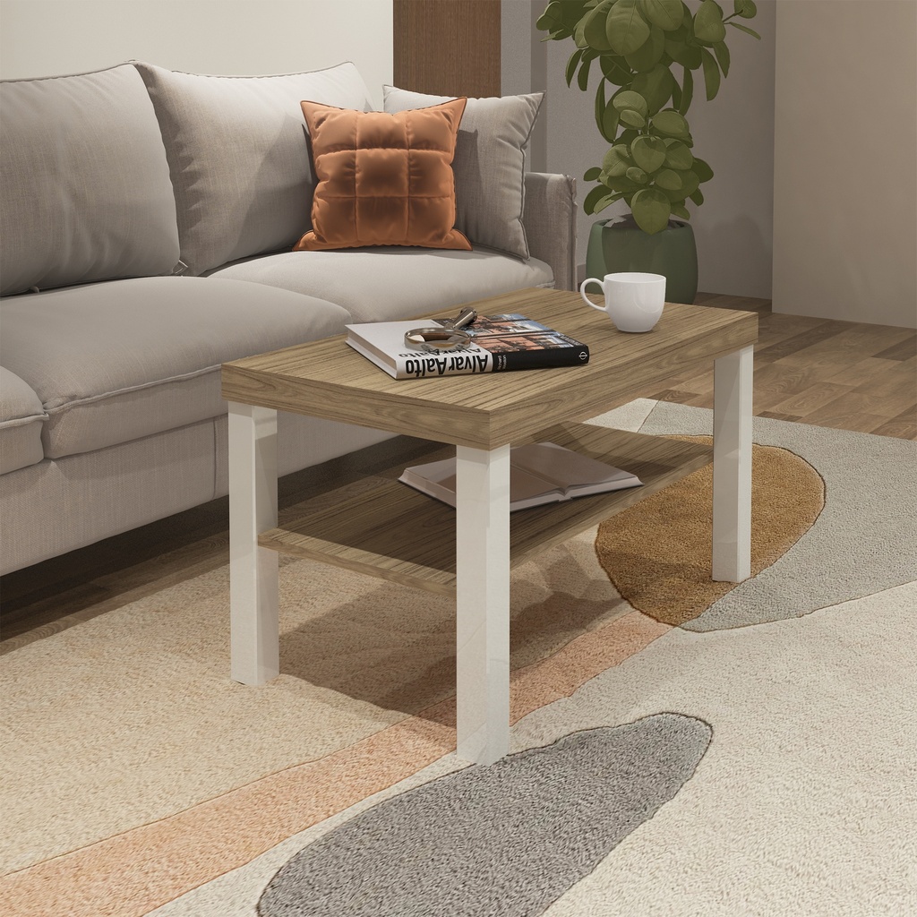 UP COFFEE TABLE - OAK / OFF WHITE