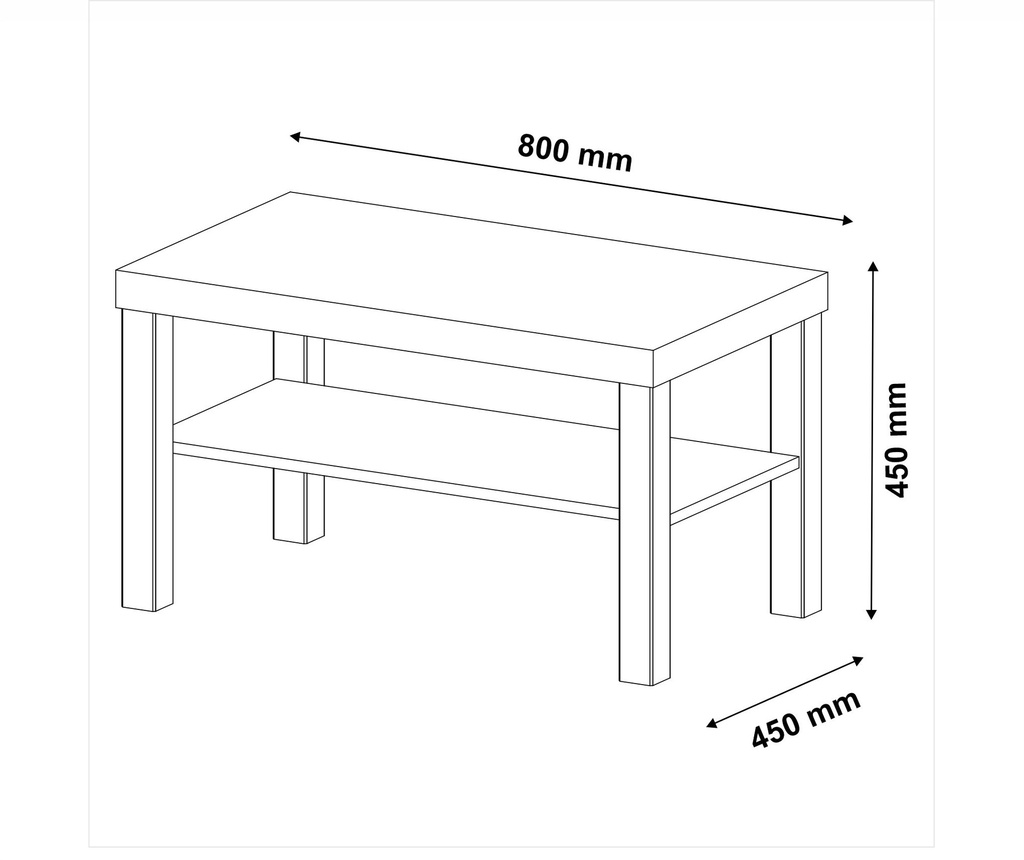 UP COFFEE TABLE - OAK / OFF WHITE