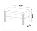 UP COFFEE TABLE - OAK / OFF WHITE
