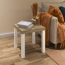 UP END TABLE - OAK / OFF WHITE