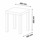 UP END TABLE - OAK / OFF WHITE