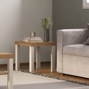 UP END TABLE - OAK / OFF WHITE