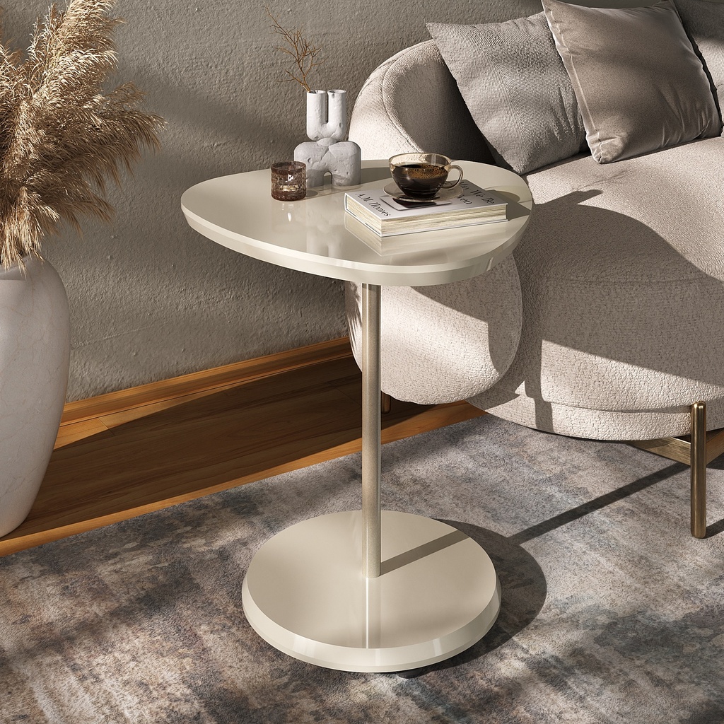 BEL END TABLE - OFF WHITE