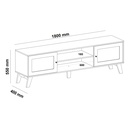 CHARLOTTE TV STAND - PINE / OFF WHITE