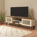 CHARLOTTE TV STAND - PINE / OFF WHITE