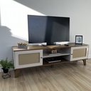 CHARLOTTE TV STAND - PINE / OFF WHITE