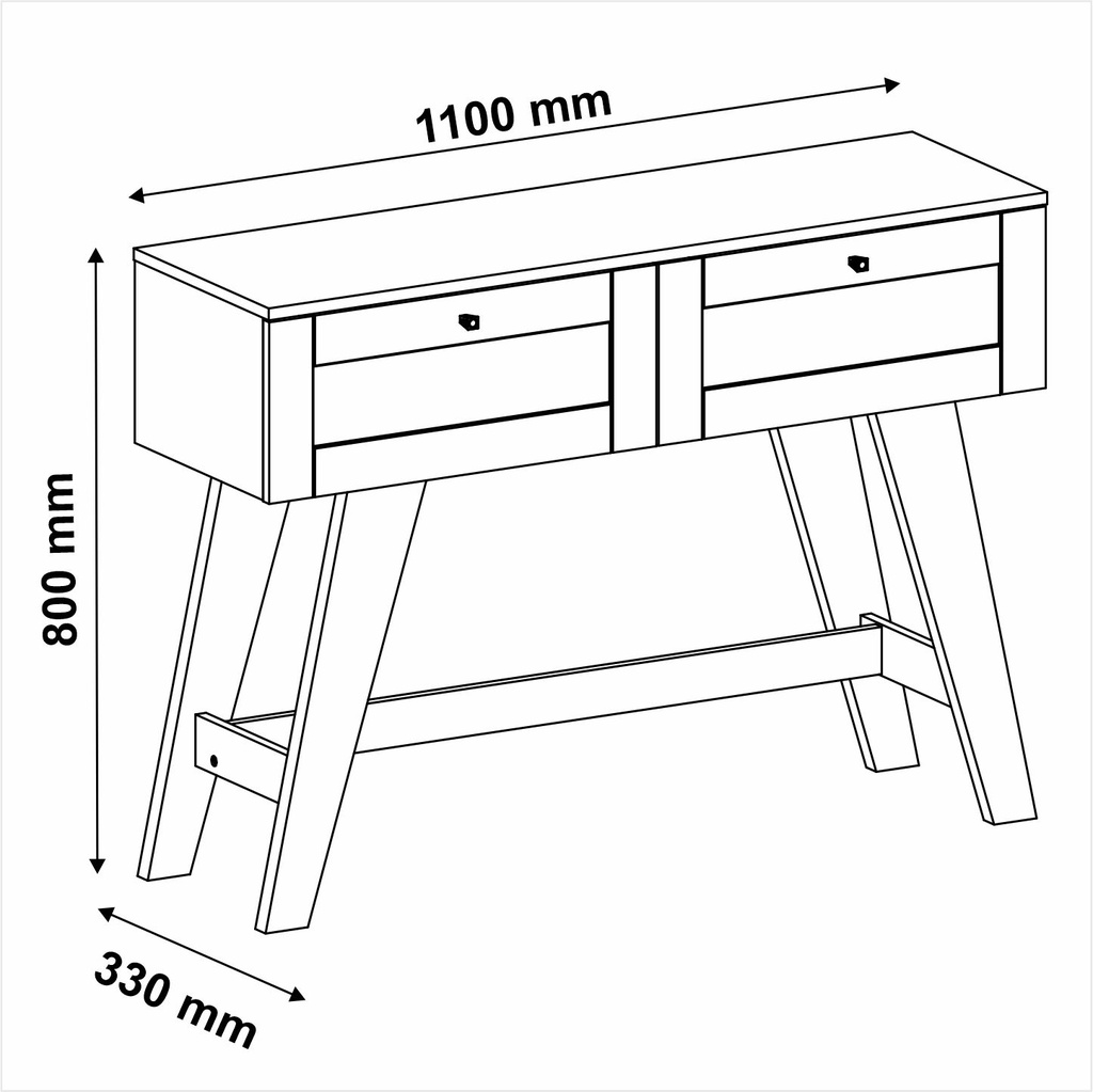 TRAMA CONSOLE TABLE - OAK