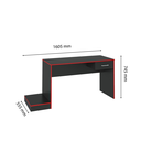 GAMER DESK - BLACK / RED