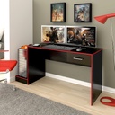 GAMER DESK - BLACK / RED