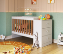 BABY CRIB ENCANTO - White and brown combination