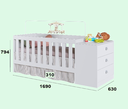 BABY CRIB ENCANTO - White and brown combination