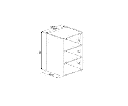 MULTIPURPOSE WARDROBE FUNCIONALE BLACK