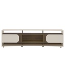 ELEGANCE TV STAND - OFF WT / SLATED PINE