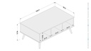 COFFEE TABLE OSASCO MDP NEW WALNUT FF