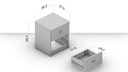 GANDU NIGHT STAND 2 DRAWERS