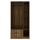 3 DOOR 2 DRAWERS WARDROBE WALNUT