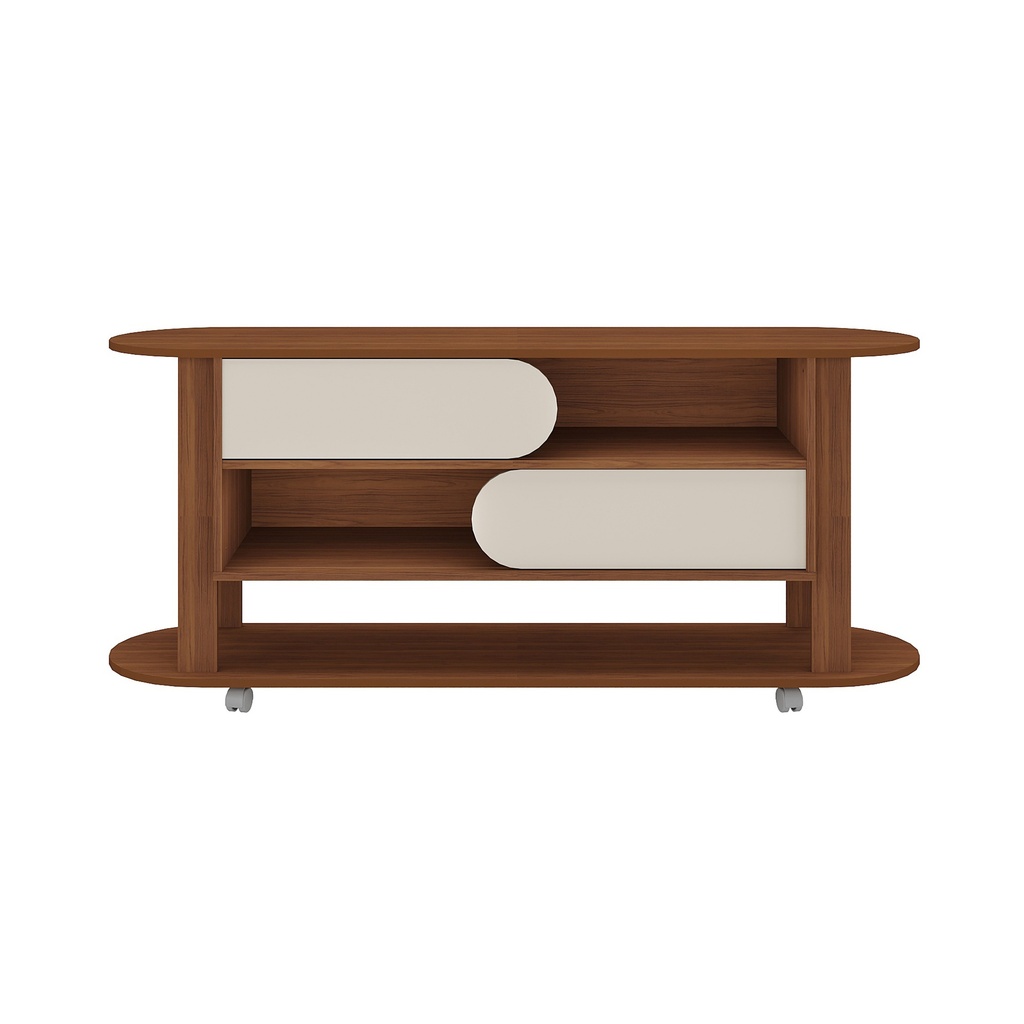 MUNDI TV STAND - CEDAR/ OFF WHITE