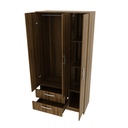 3 DOOR 2 DRAWERS WARDROBE WALNUT