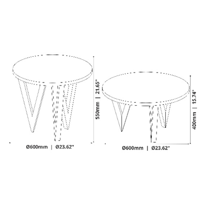 MESA LATERAL JB 8038 LUXO NATURE