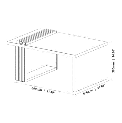 MESA CENTRO JB 8020 LUXO NATURE/PRETO