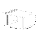 MESA CENTRO JB 8020 LUXO NATURE/PRETO