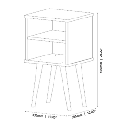 MESA DE CABECEIRA JB 1515 LUXO CANELA